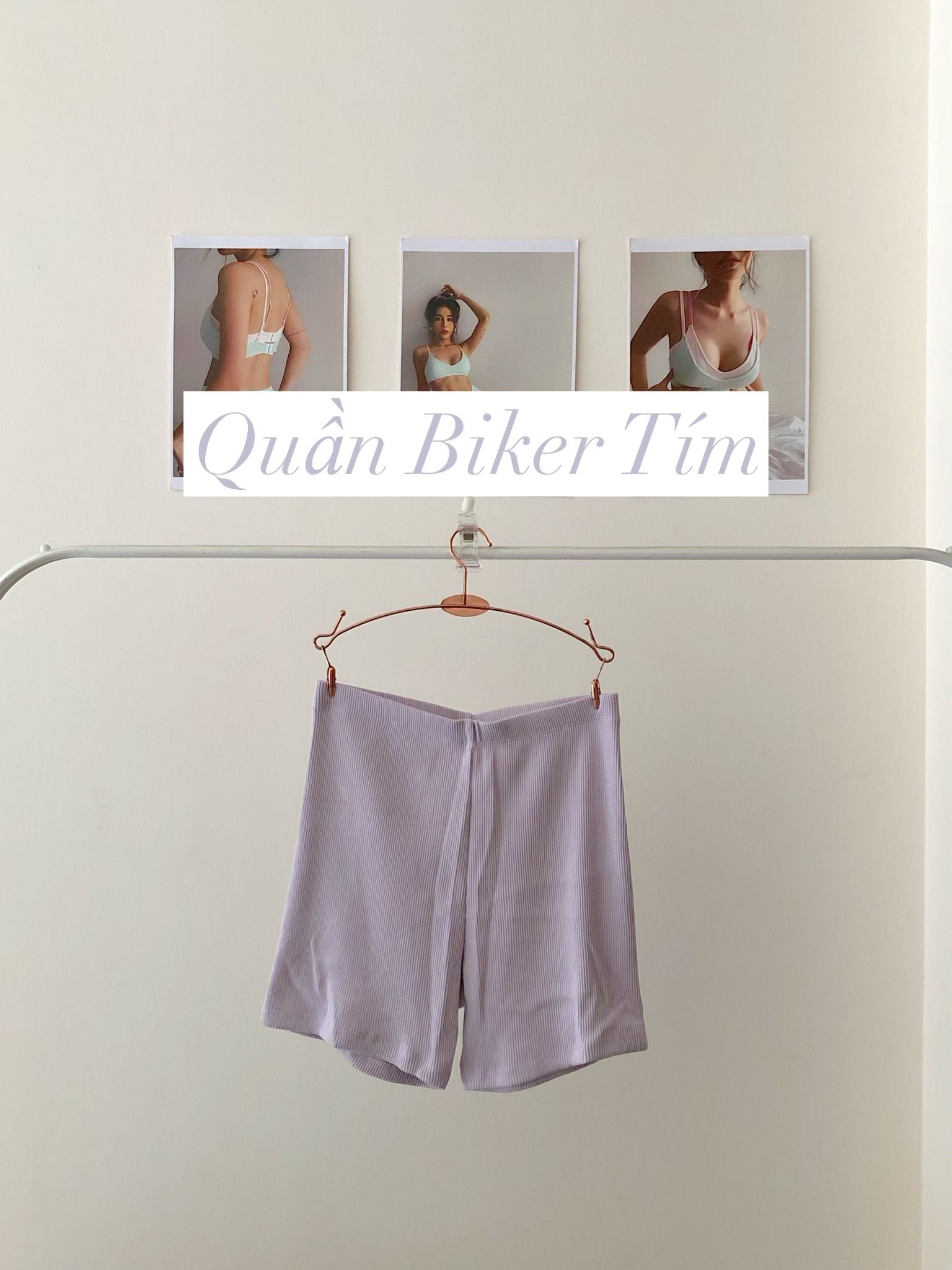 Quần Biker Chewing Gum - Tím