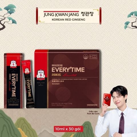 Tinh Chất Hồng Sâm Pha Sẵn KGC Extract Everytime Limited 10ml x 30 gói