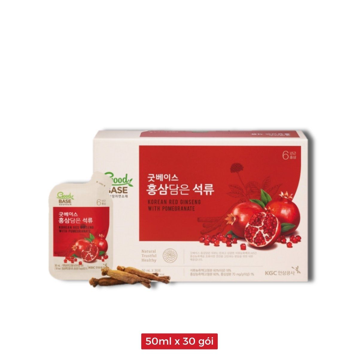  Nước Hồng Sâm KGC Goodbase Lựu Đỏ 50ml x 30 Gói 