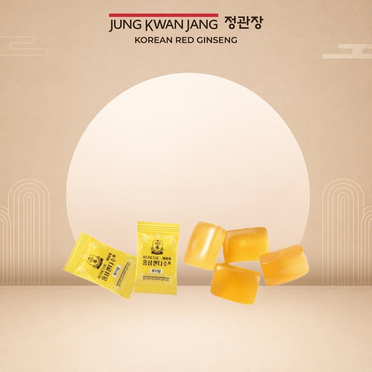  Kẹo Hồng Sâm KGC Renesse Không Đường 120g 