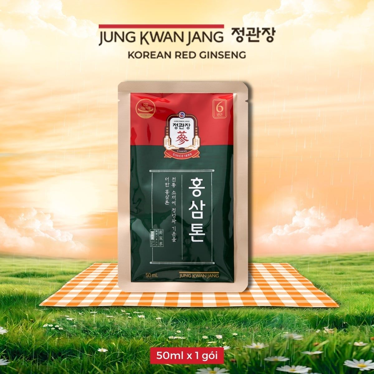  Nước Hồng Sâm Pha Sẵn KGC Tonic Original 50ml x 30 Gói 