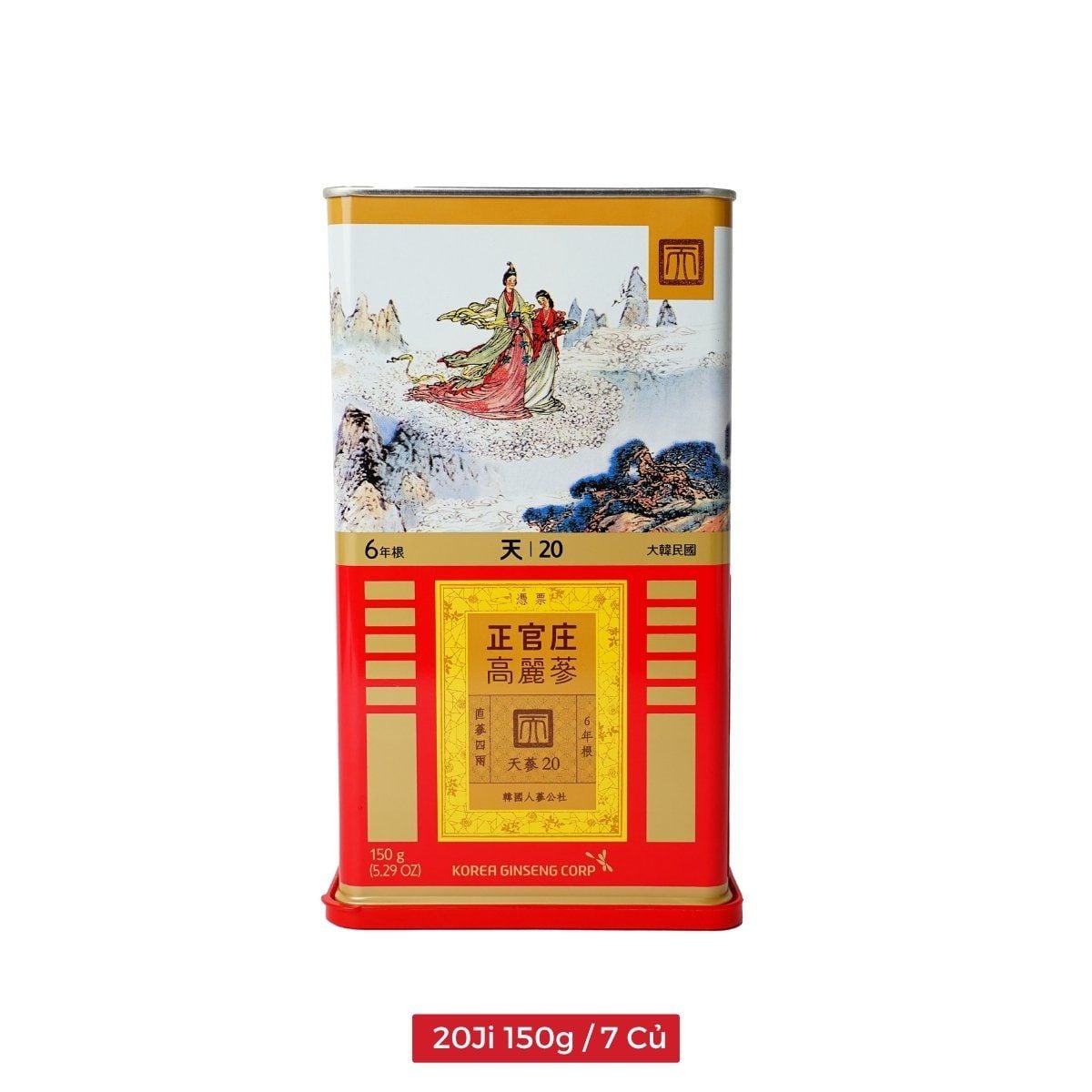  Thiên Sâm Nguyên Củ KGC Heaven Root 20Ji 150g / 7 Củ 
