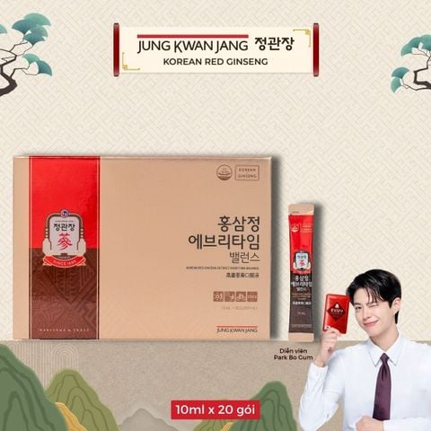 Tinh Chất Hồng Sâm Pha Sẵn KGC Extract Everytime Balance 10ml x 20 Gói