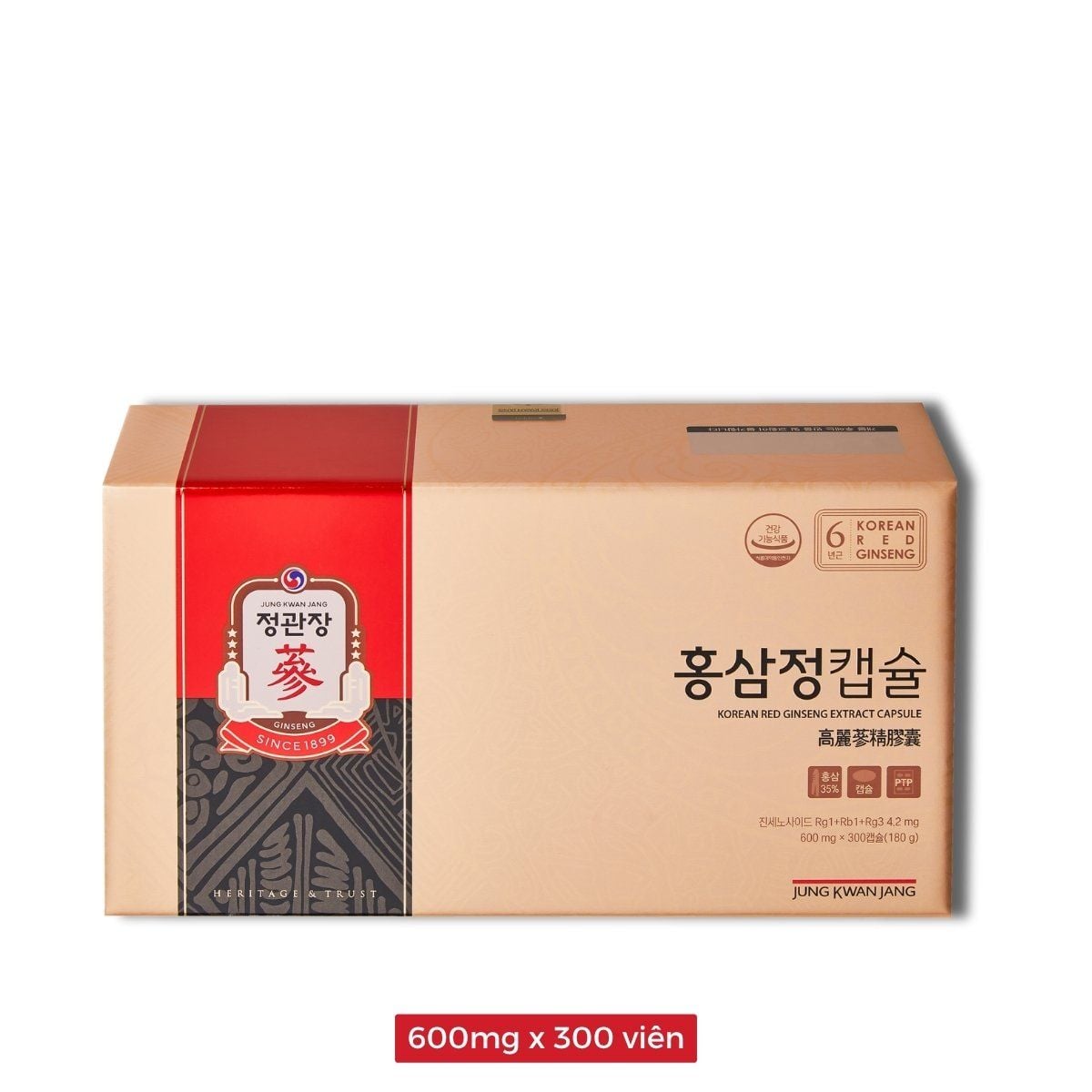  Viên Tinh Chất Hồng Sâm KGC Extract Capsule 600mg x 300 Viên 