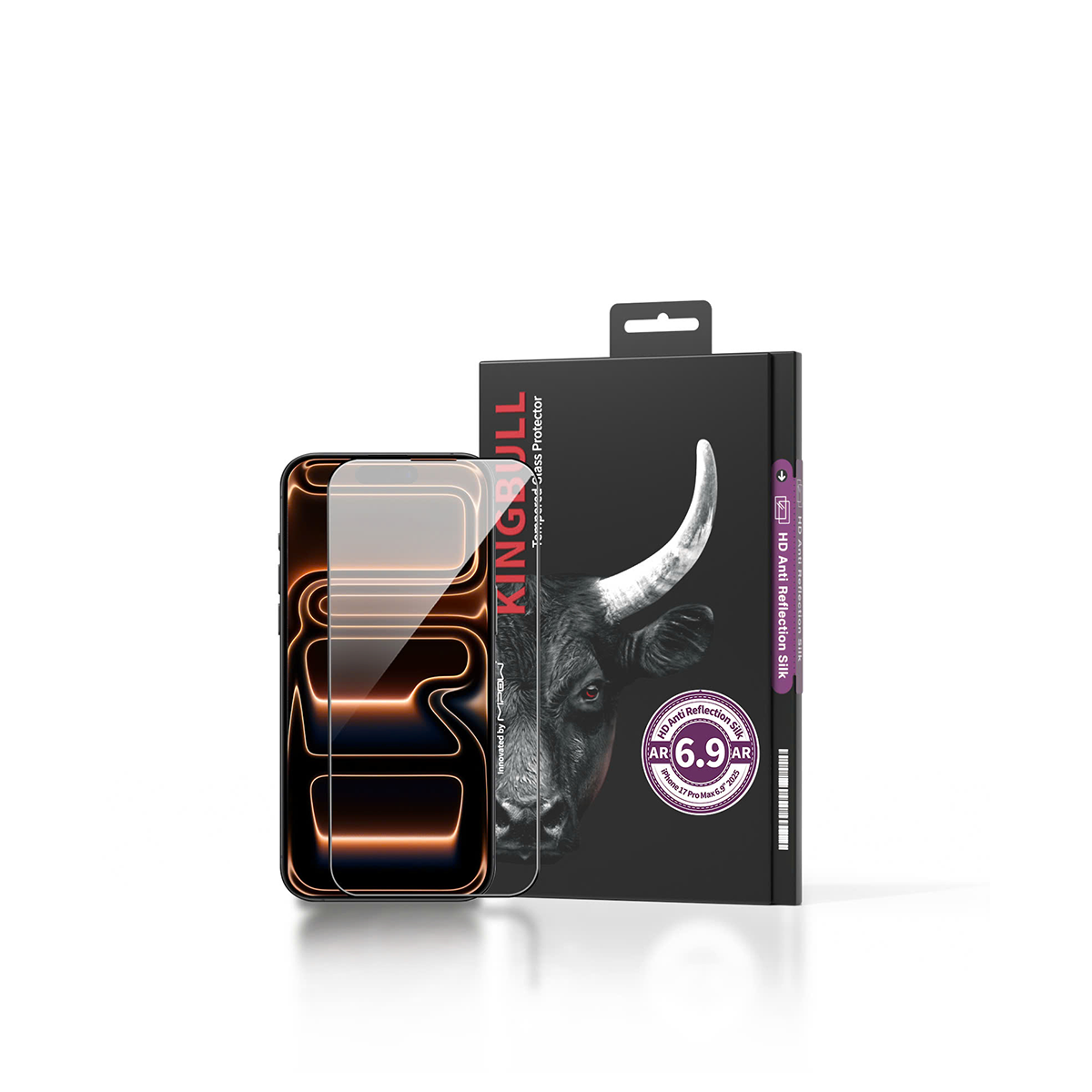  Kính Cường Lực Chống Phản Quang Mipow Kingbull HD Anti-Reflection Silk iPhone 17 Series 