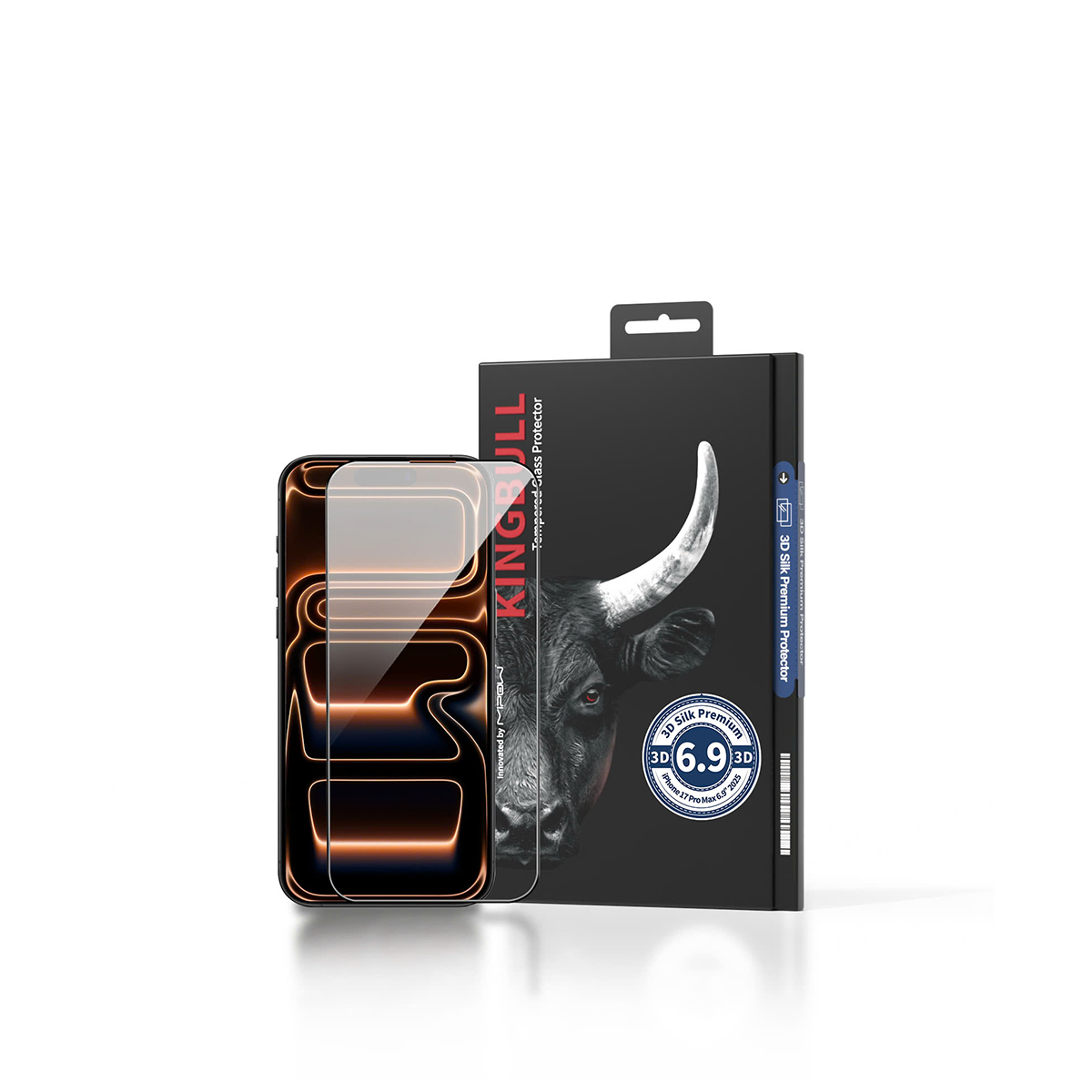  Kính Cường Lực Trong Suốt Mipow Kingbull 3D Silk Premium iPhone 17 Series 