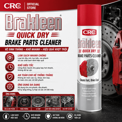 CRC Brakleen Quick Dry Dung dịch vệ sinh phanh và chi tiết cơ khí, công thức khô nhanh 1754256