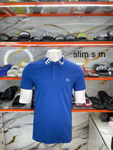 Áo Polo Lacoste Xanh Đậm Cổ Chữ Trắng - New - PH7495 51 HBM - TC05