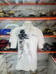 Áo Polo Point Zero Trắng Hình Đen - New - CLS 172