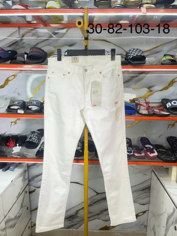 Quần Dài Jeans Nữ Levi's Trắng Đơn Giản Slim - New - 045111943