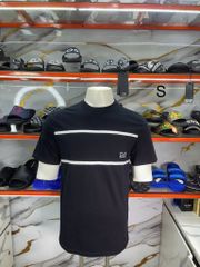 Áo Thun EA7 Emporio Armani Đen Kẻ Ngang Trắng - New - 6DPT47 PJTJZ