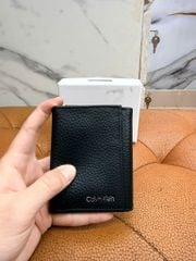 Ví Dọc CK Calvin Klein Đen Nhám Chữ Bạc - New - 31KA110005