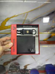 Ví Ngang True Religion Đen Logo Đen Kèm Móc - New - TR503662