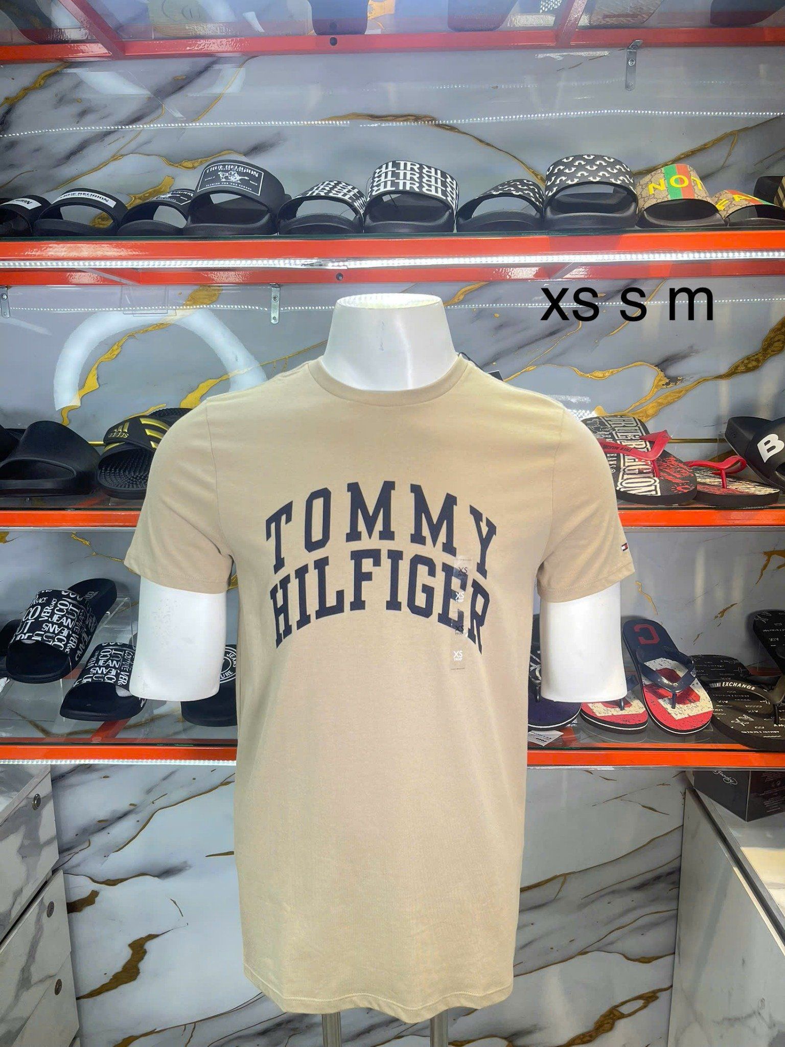 Áo Thun Tommy Hilfiger Nâu Chữ Đen - New - 78JB745 200 F7K - TC02