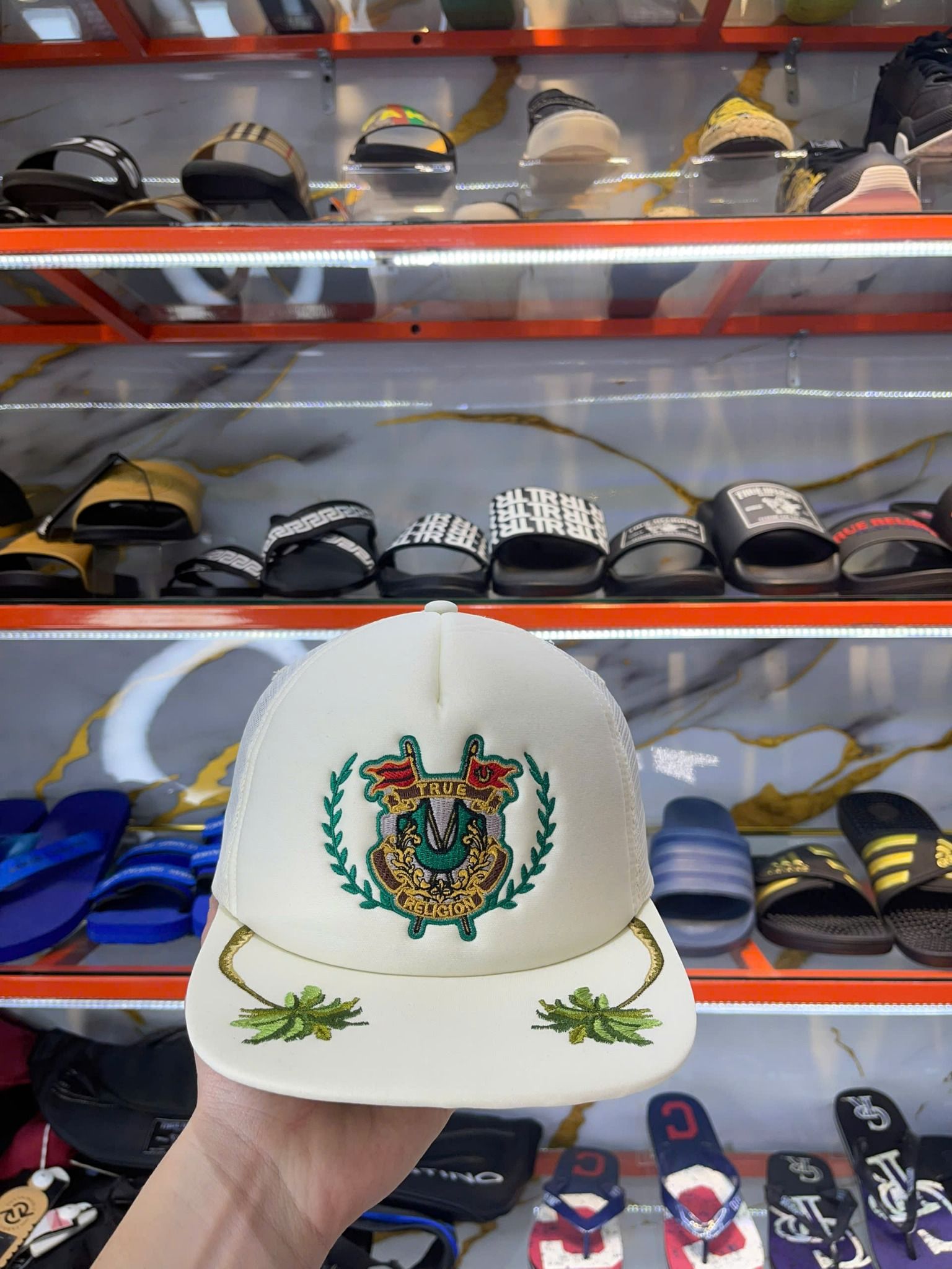 Nón True Religion Kem Cây Dừa Logo Xanh - New - TR2956