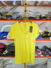 Áo Thun Nữ Cổ Tim Tommy Hilfiger Vàng Chanh Trơn - New - RM37638470 352