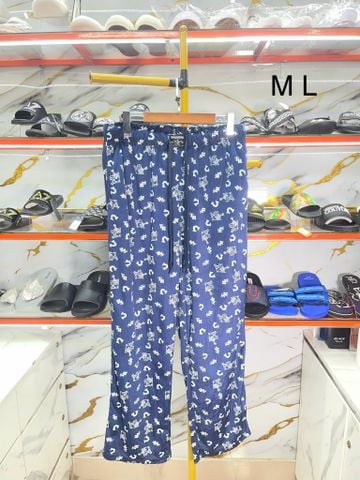 Quần Dài Thun True Religion Xanh Navy Hình Ông Địa - New - MP1413TRTJ