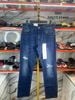 Quần Dài Jeans A/X Armani Exchange Xanh Đậm Logo Đen Slim - New - 3DZJ13 Z1WEZ - GB01