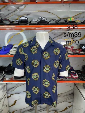 Áo Sơ Mi Tay Ngắn Lacoste Xanh Navy Cá Vàng Golf - New - CH756B 00 IR0 - TB05