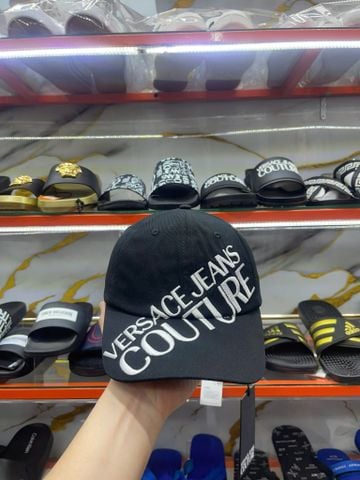 Nón Versace Đen Chữ Chéo Trắng - New - 76GAZK36