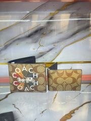 Ví Ngang Coach Nâu Xe Ngựa Trắng - New - CAH2025125