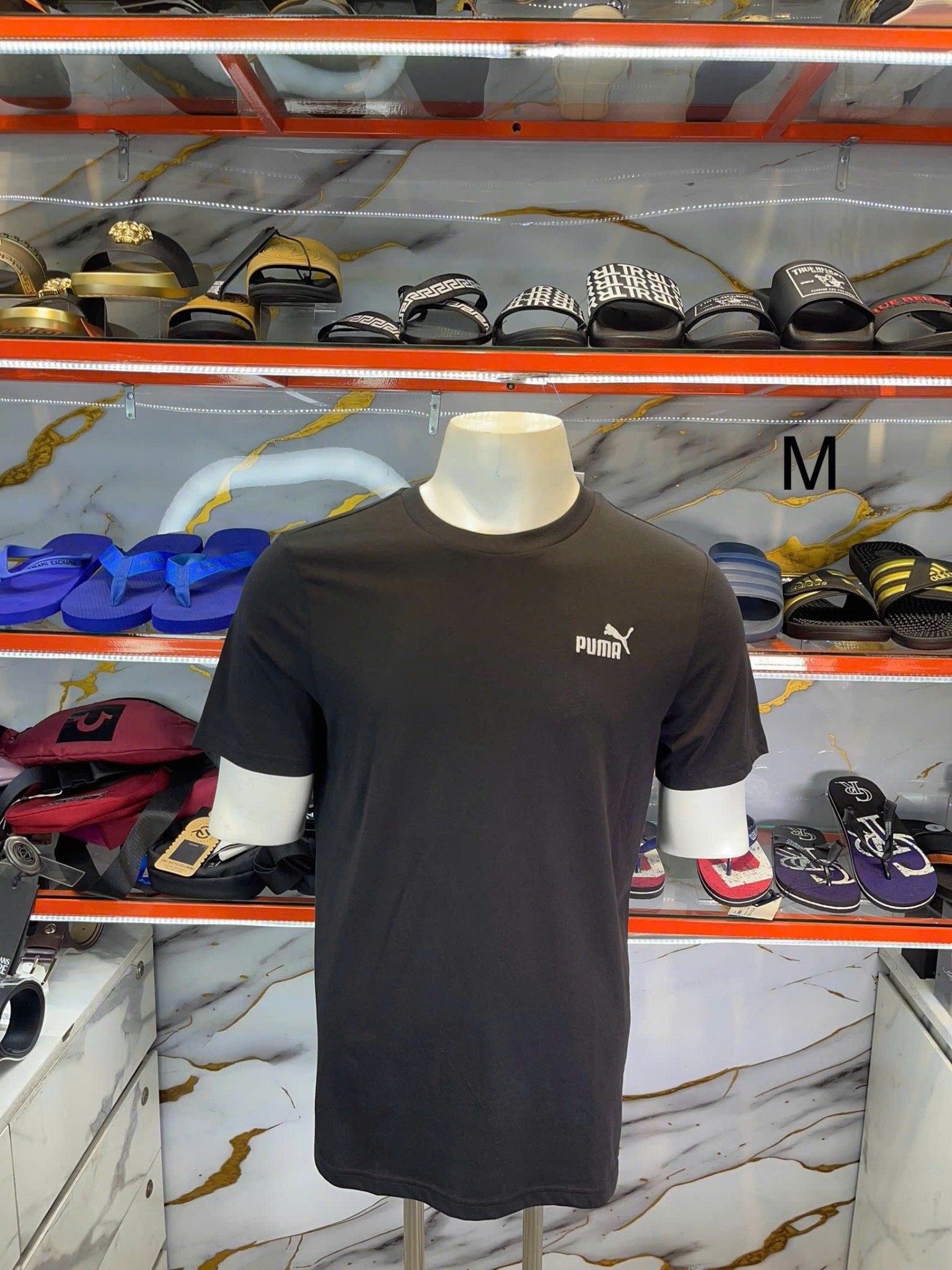 Áo Thun Puma Đen Thêu Trắng - New - 68991001