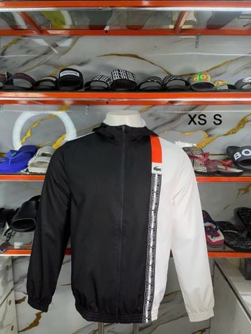 Áo Khoác Lacoste Đen Trắng Cá Nhỏ - New - BH1041 00 LJI - PA05