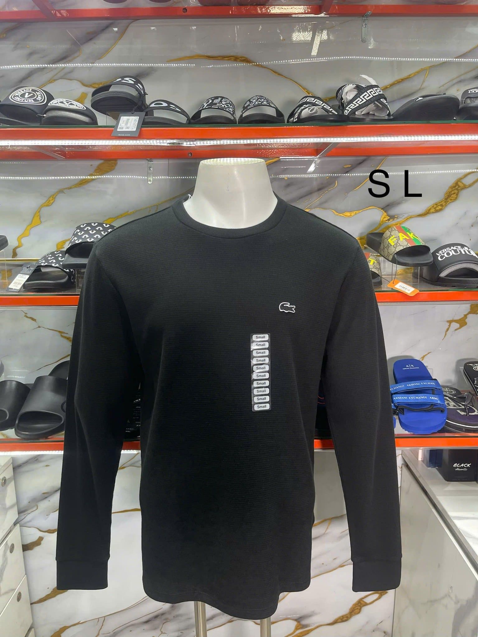 Áo Thun Tay Dài Lacoste Đen Cá Sấu Nhỏ - New - TH9668 51 031