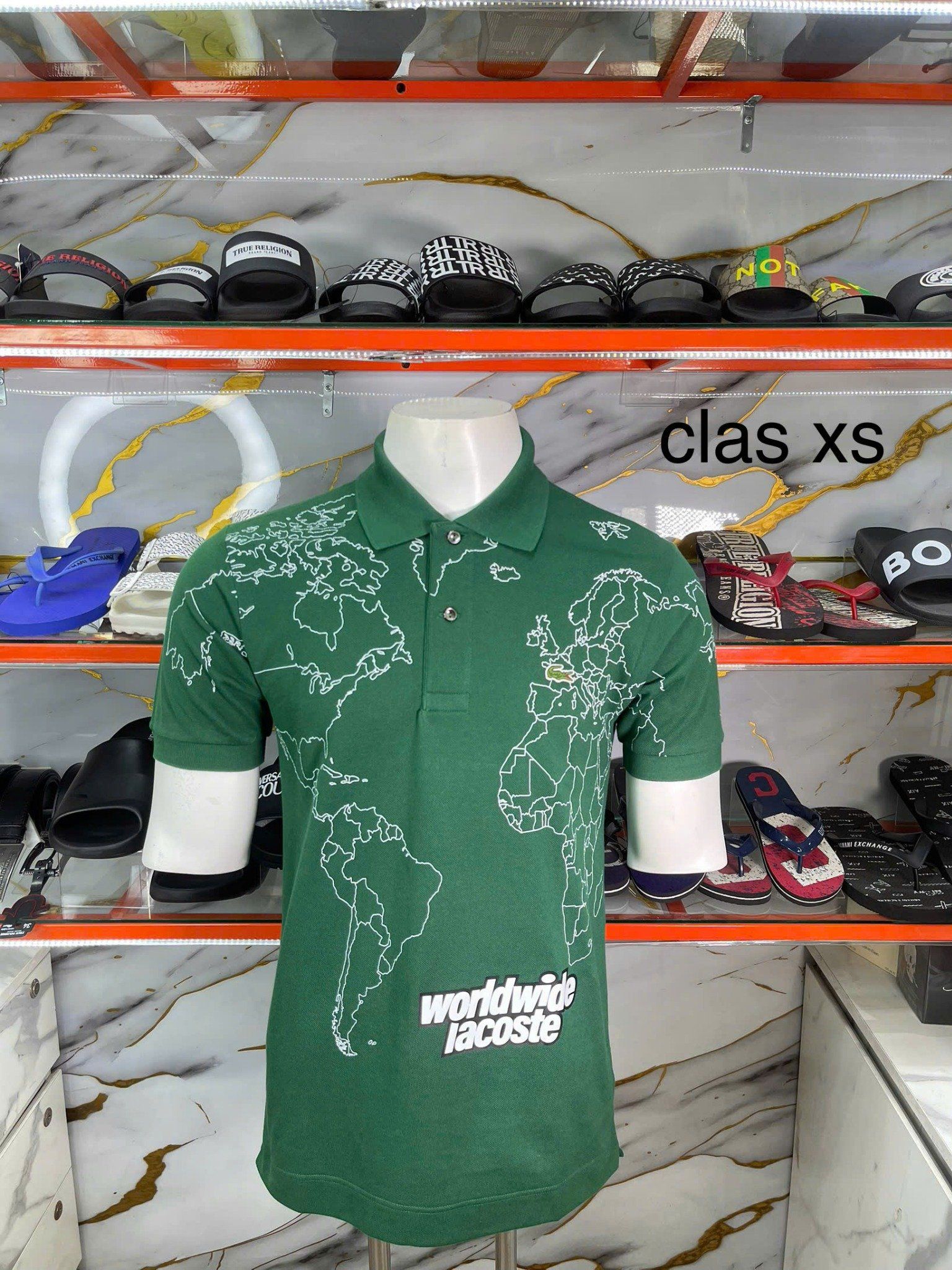 Áo Polo Lacoste Xanh Lá Đậm Bản Đồ - New - PH8046 00 132 - PC05