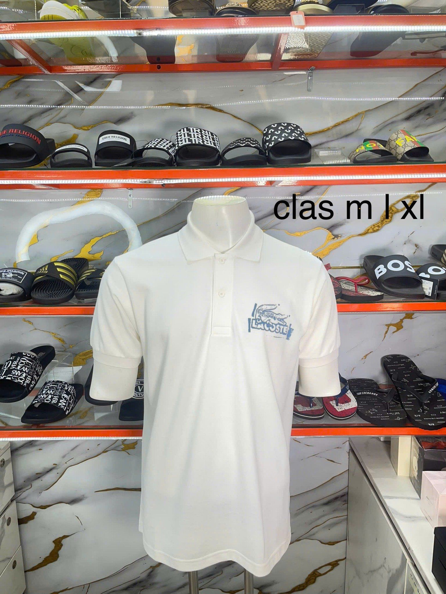 Áo Polo Lacoste Trắng Cá Sấu Hình Vẽ - New - PH0285 51 CPI - TD05