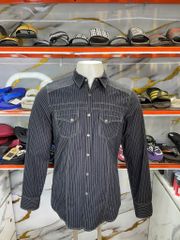 Áo Sơ Mi Tay Dài INC International Concepts Đen Sọc Xám - New - IC12637