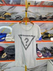 Áo Thun Nữ Guess Xám Đính Đá Đen - New - W23I6K0OY0