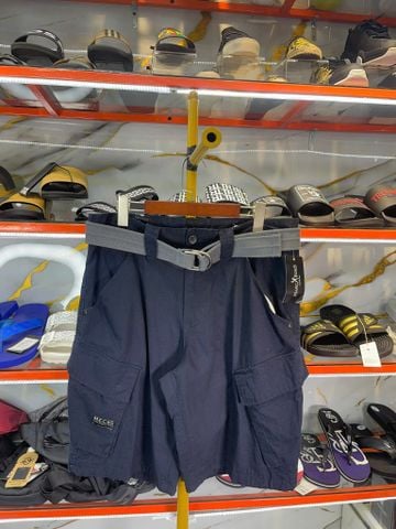 Quần Short Marc Ecko Đen Thắt Lưng Vải Xám - New - ME05552