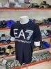 Áo Thun EA7 Emporio Armani Đen Chữ Trắng Gạch Trắng - New - 6KPT23 PJ6EZ