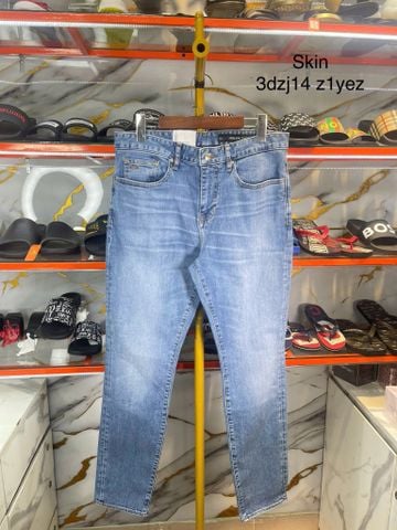 Quần Dài Jeans A/X Armani Exchange Xanh Nhạt Logo Trắng Skinny - New - 3DZJ14 Z1YEZ - GD01