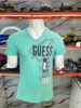Áo Thun Cổ Tim Guess Xanh Chữ Đen - New - X61I07K0061