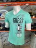 Áo Thun Cổ Tim Guess Xanh Chữ Đen - New - X61I07K0061