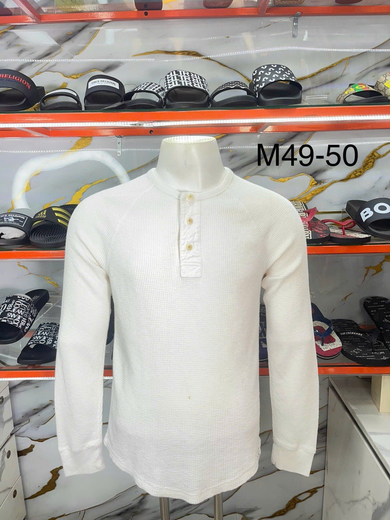 Áo Thun Tay Dài Lucky Brand Trắng - Like new - LK23735