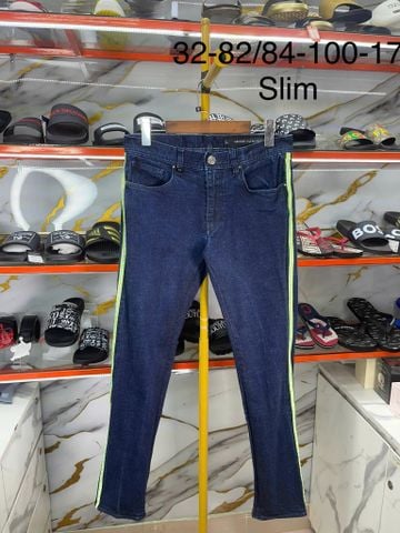Quần Dài Jeans A/X Armani Exchange Xanh Sọc Xanh Lá - Like new - ARX2717