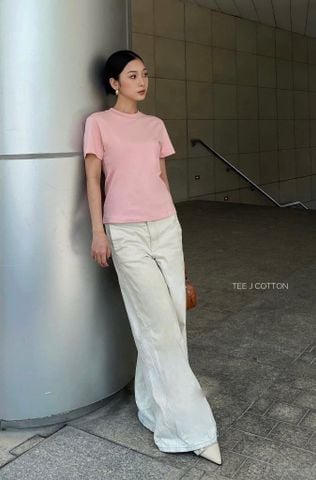 HỒNG VINTAGE - ÁO THUN NỮ 100% COTTON THOÁNG MÁT