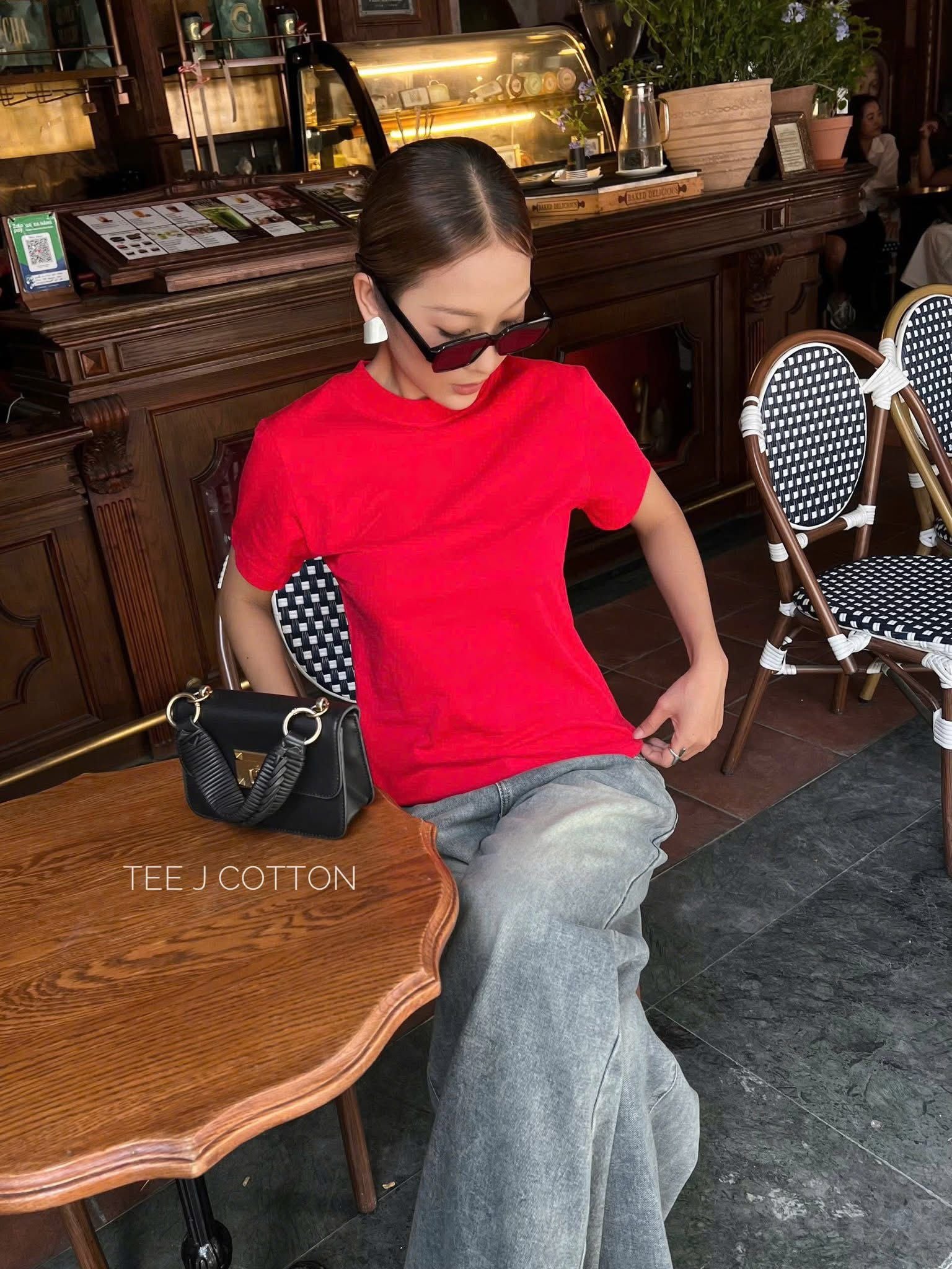  ĐỎ TƯƠI - ÁO THUN NỮ 100% COTTON THOÁNG MÁT 