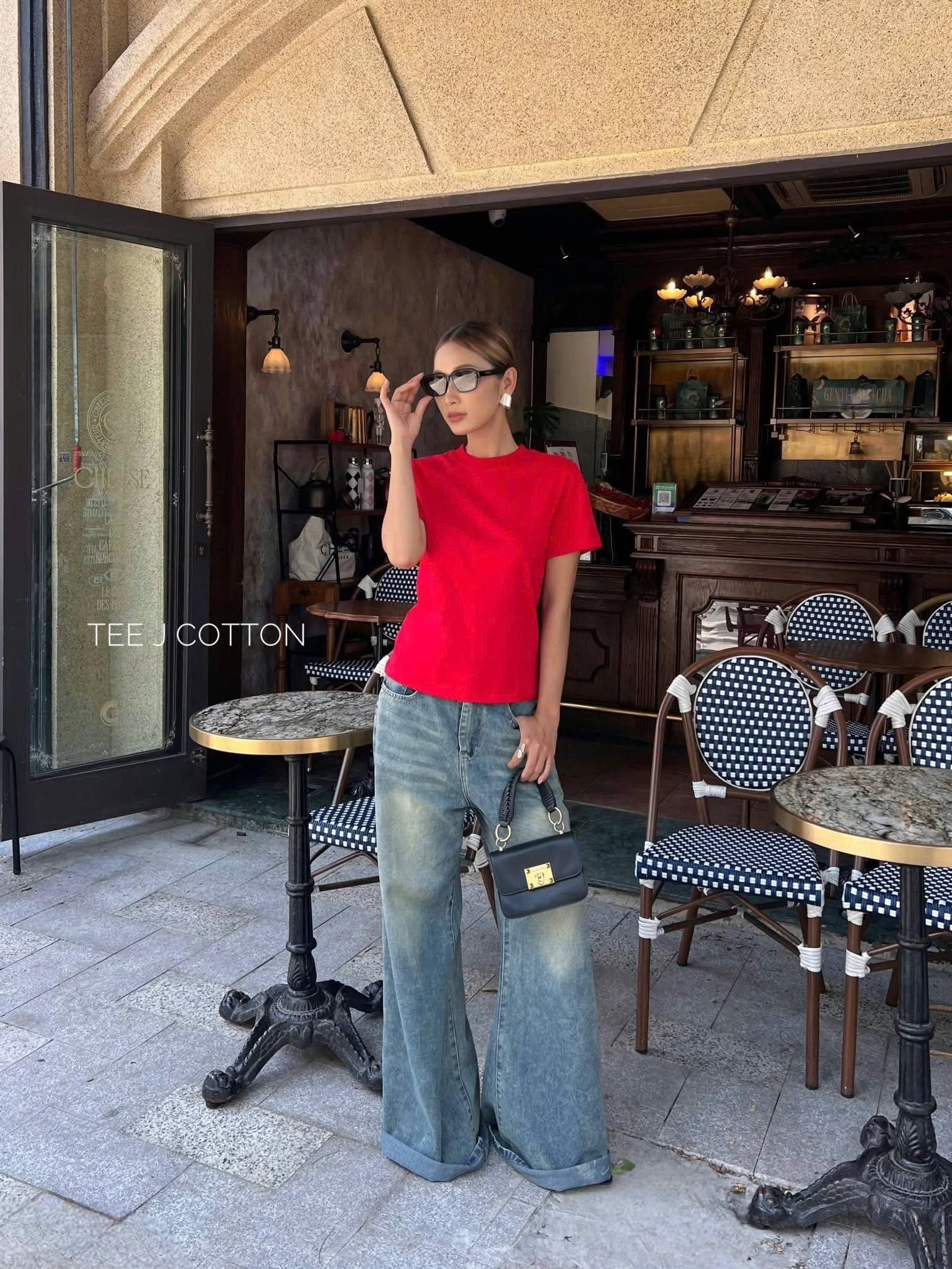  ĐỎ TƯƠI - ÁO THUN NỮ 100% COTTON THOÁNG MÁT 