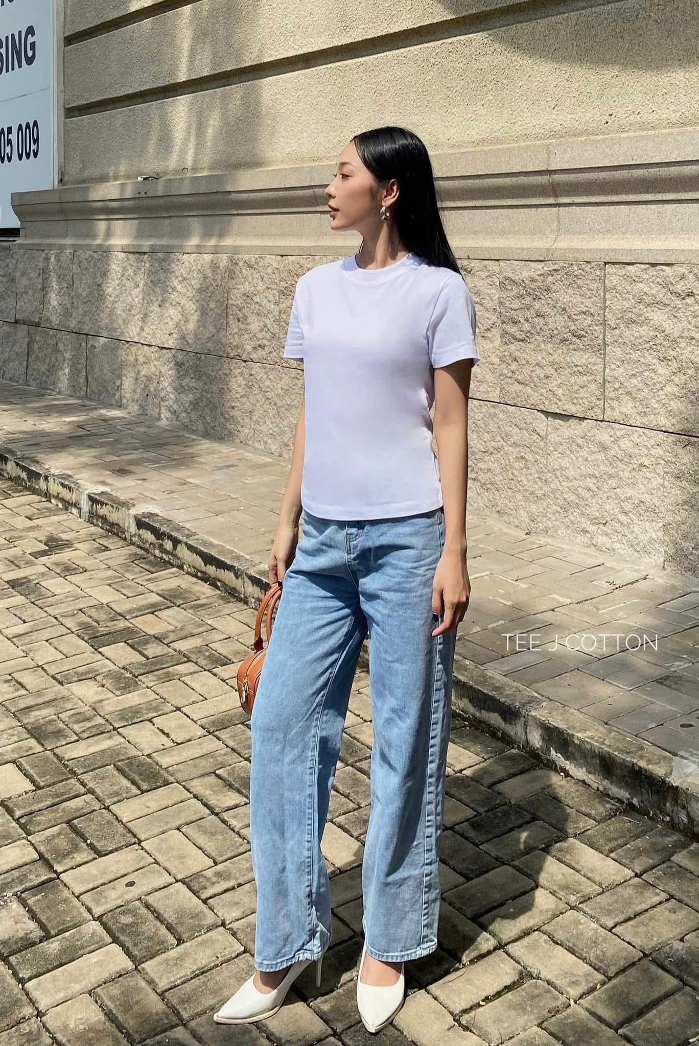  TRẮNG - ÁO THUN NỮ 100% COTTON THOÁNG MÁT 