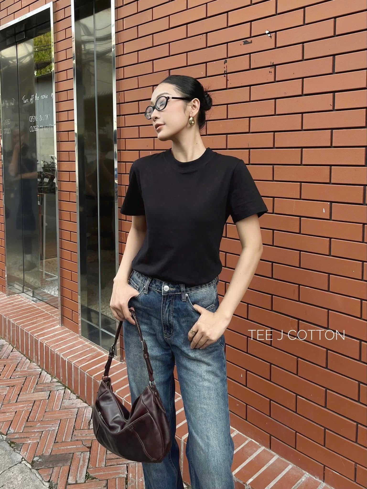  ĐEN - ÁO THUN NỮ 100% COTTON THOÁNG MÁT 