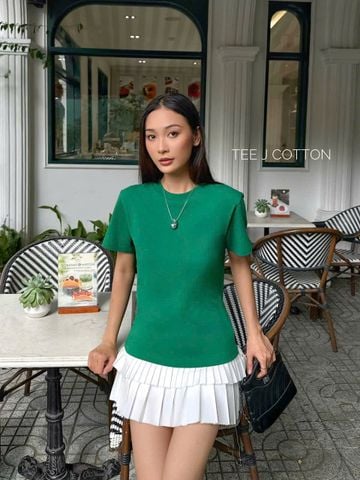 XANH LÁ- ÁO THUN NỮ 100% COTTON THOÁNG MÁT