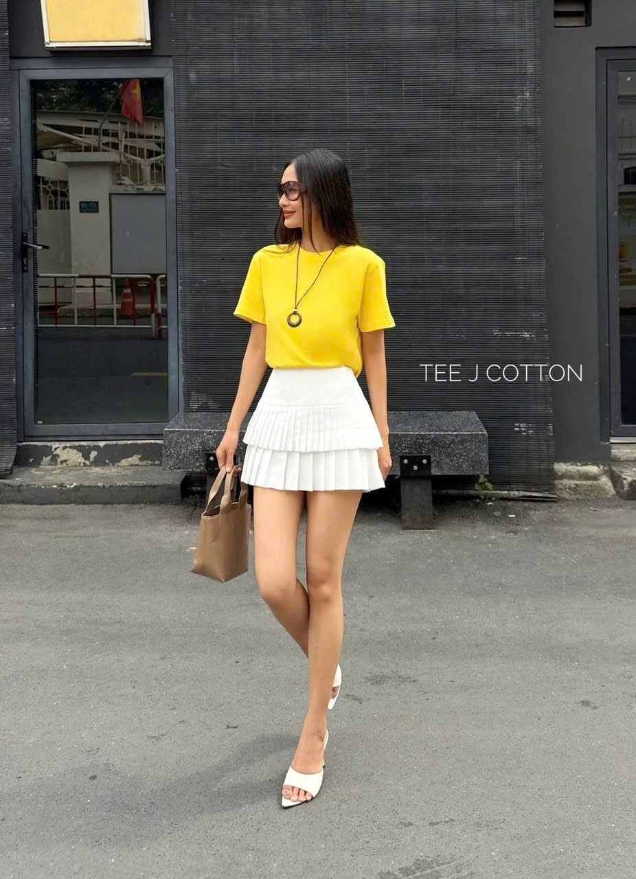  VÀNG - ÁO THUN NỮ 100% COTTON THOÁNG MÁT 