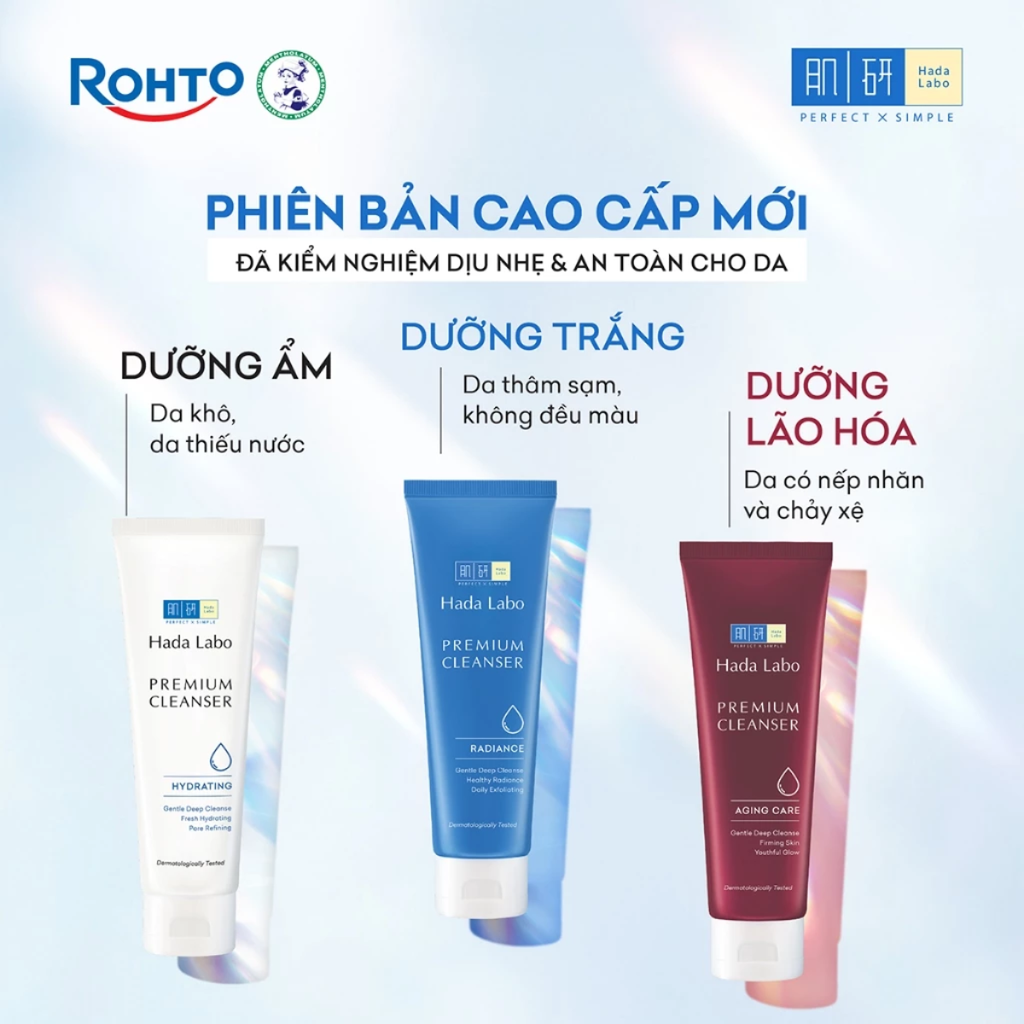 Sữa Rửa Mặt Hada Labo Premium Cleanser 100g