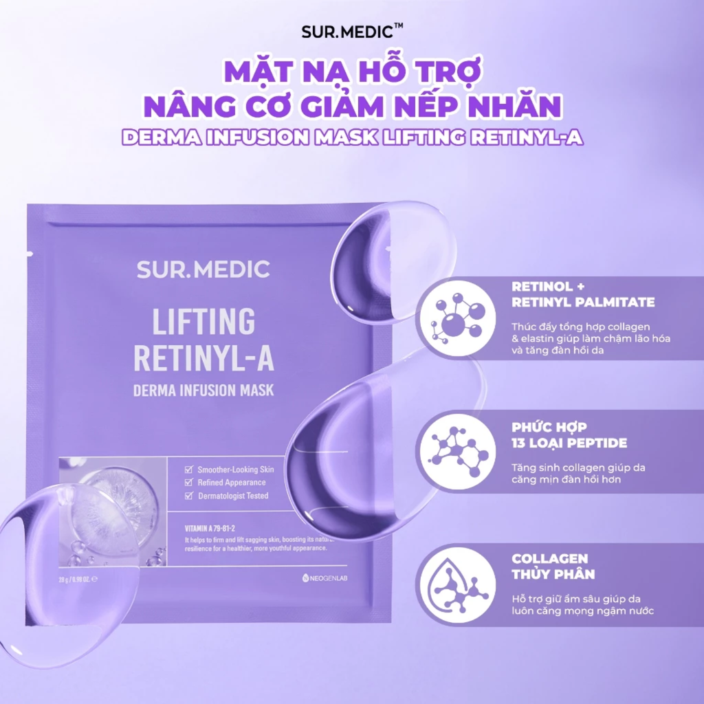 Mặt Nạ Dưỡng Da Sur.Medic+ Derma Infusion Mask 28g