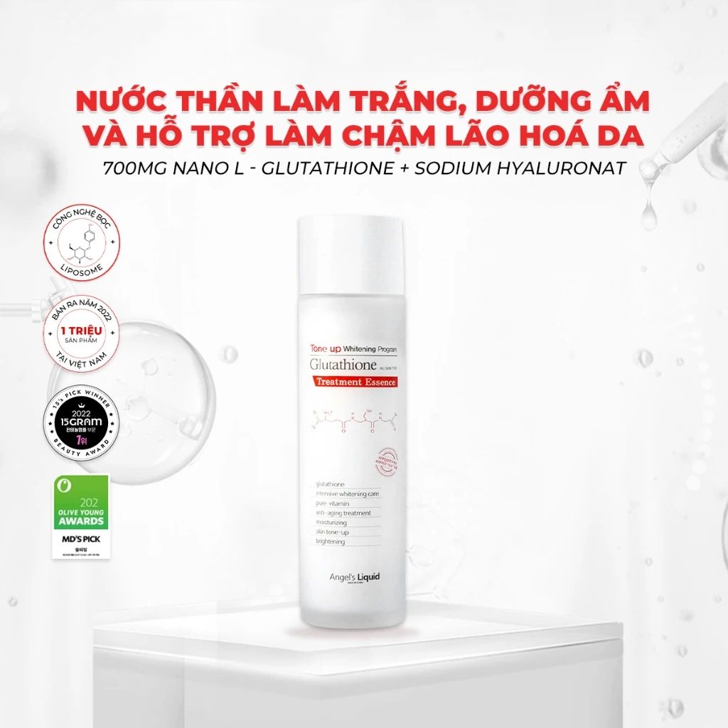 Nước Thần Dưỡng Trắng Da Angel's Liquid Tone Up Whitening Program Treatment Essence 150ml