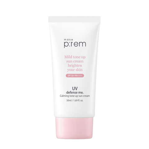 Kem Chống Nắng Vật Lý Nâng Tone Make P:rem UV Defense Me Calming Tone Up Sun Cream SPF50+ PA++++ 50ml